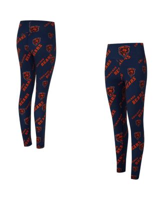 Concepts Sport - Women's Navy Chicago Bears Mosaic Allover Print Leggings