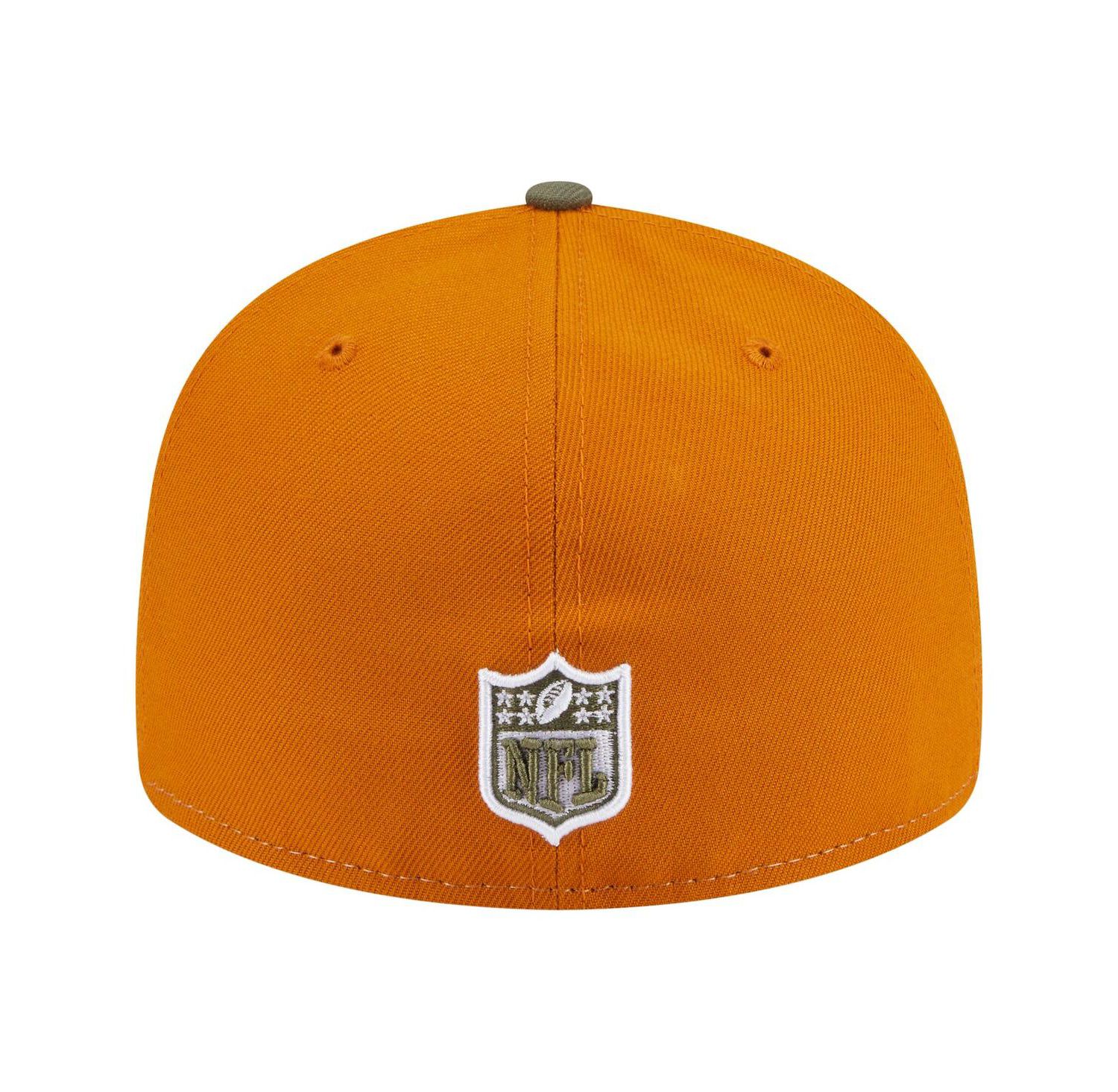 Men's Olive/Brown Pittsburgh Steelers Two-Tone Color Pack Split Panel 59FIFTY Fitted Hat