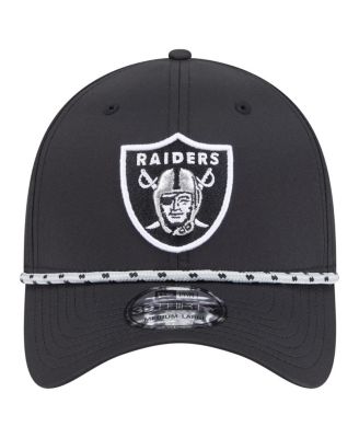 Men's Black Las Vegas Raiders Perforated 39THIRTY Flex Hat
