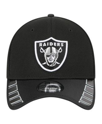 Men's Black Las Vegas Raiders Visor Hit 39THIRTY Flex Hat