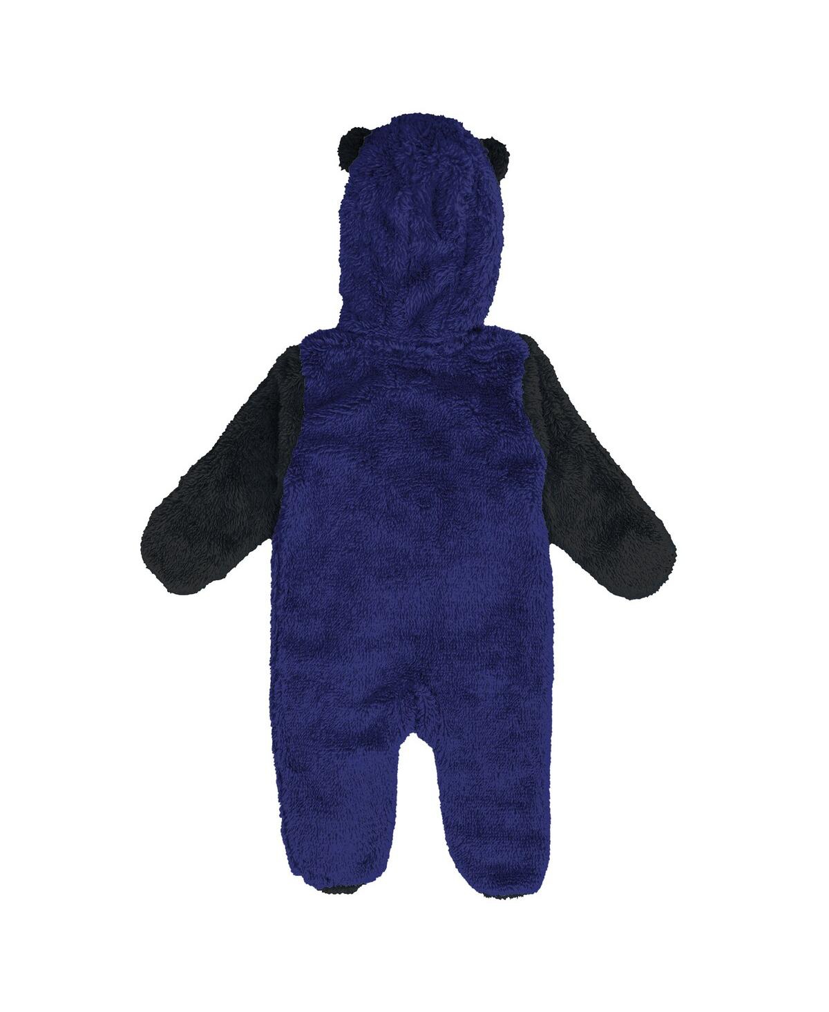 Outerstuff Baby Boys And Girls Purple Baltimore Ravens Stay Napping Fleece Bunting Full-zip Sleeper In Blue