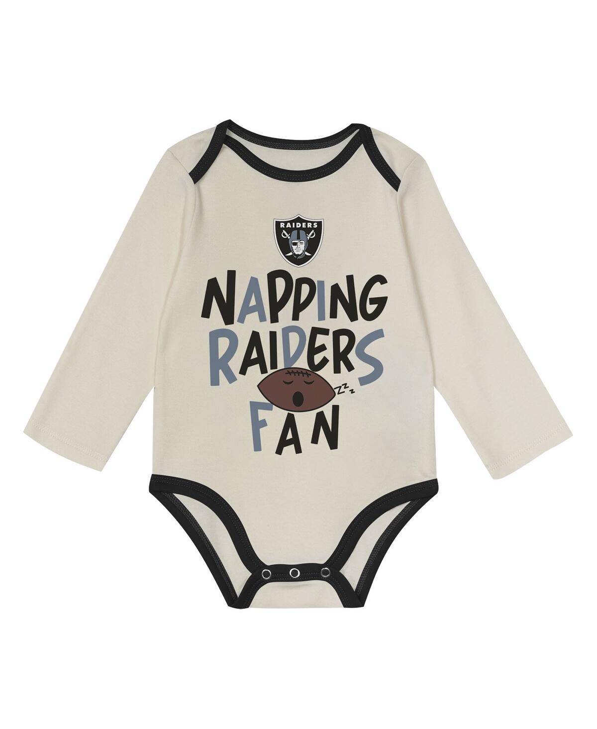 Outerstuff Baby Boys And Girls 3-pieceâ Black Las Vegas Raiders Little Champ Set In Black