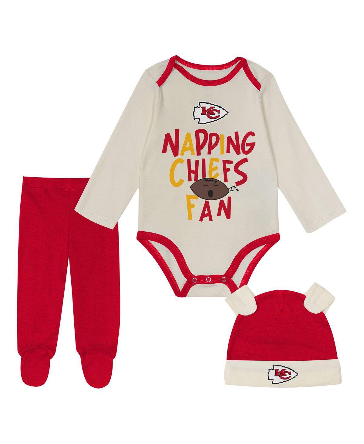 Outerstuff Kids' Baby Boys And Girlsâ 3 Piece Red Kansas City Chiefs Little Champ Set