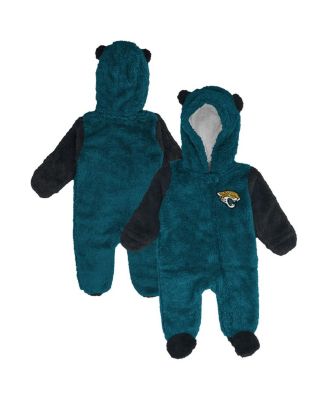 Outerstuff - Baby Boys and Girls Teal Jacksonville Jaguars Stay Napping Fleece Bunting Full-Zip Sleeper