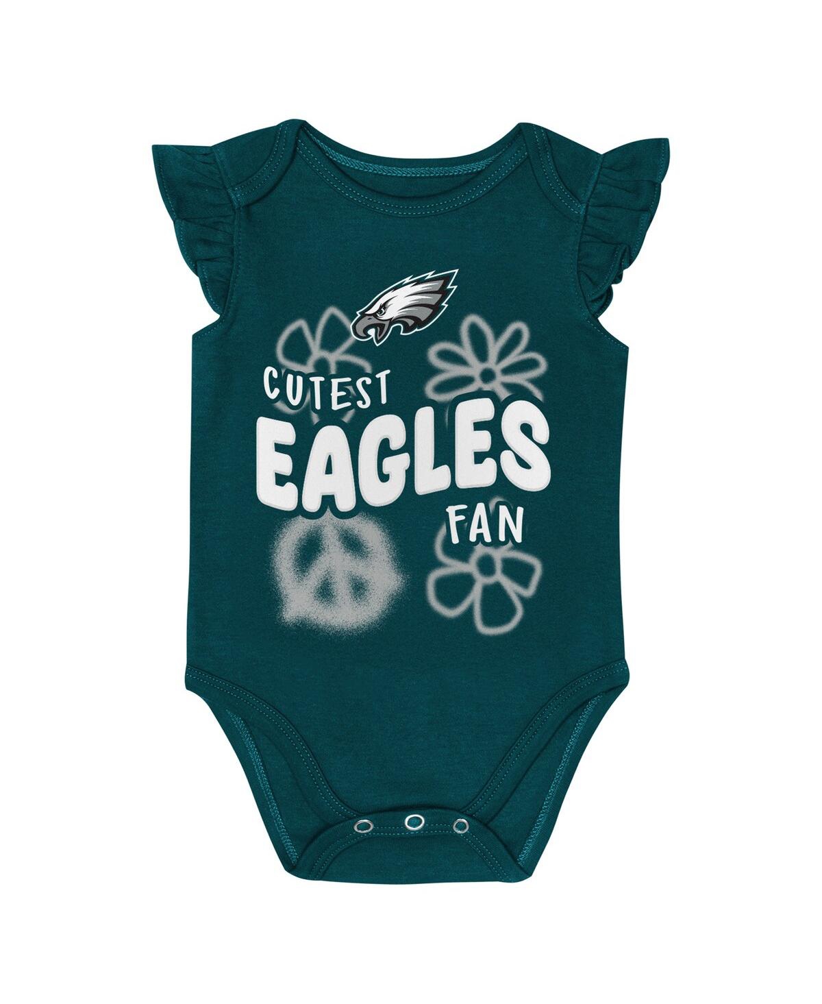 Outerstuff Baby Girls 2-piece Philadelphia Eagles The Sunshine Bodysuit Set In Multi