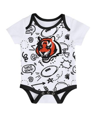 Baby Boys and Girls 3-Piece Cincinnati Bengals All Day Play Bodysuit Set