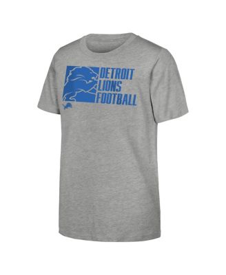 Outerstuff - Big Boys and Girls Heather Gray Detroit Lions Post Game T-Shirt