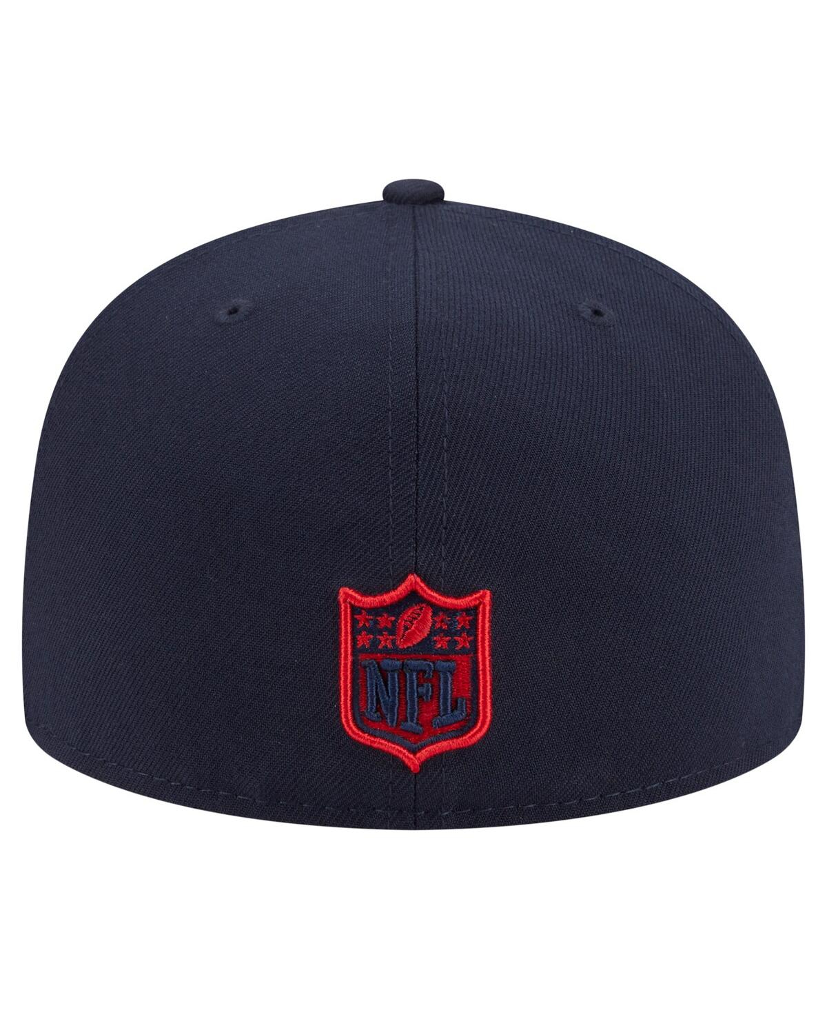 New Era Men's Navy Houston Texans Oversized 59fifty Fitted Hat In Blue