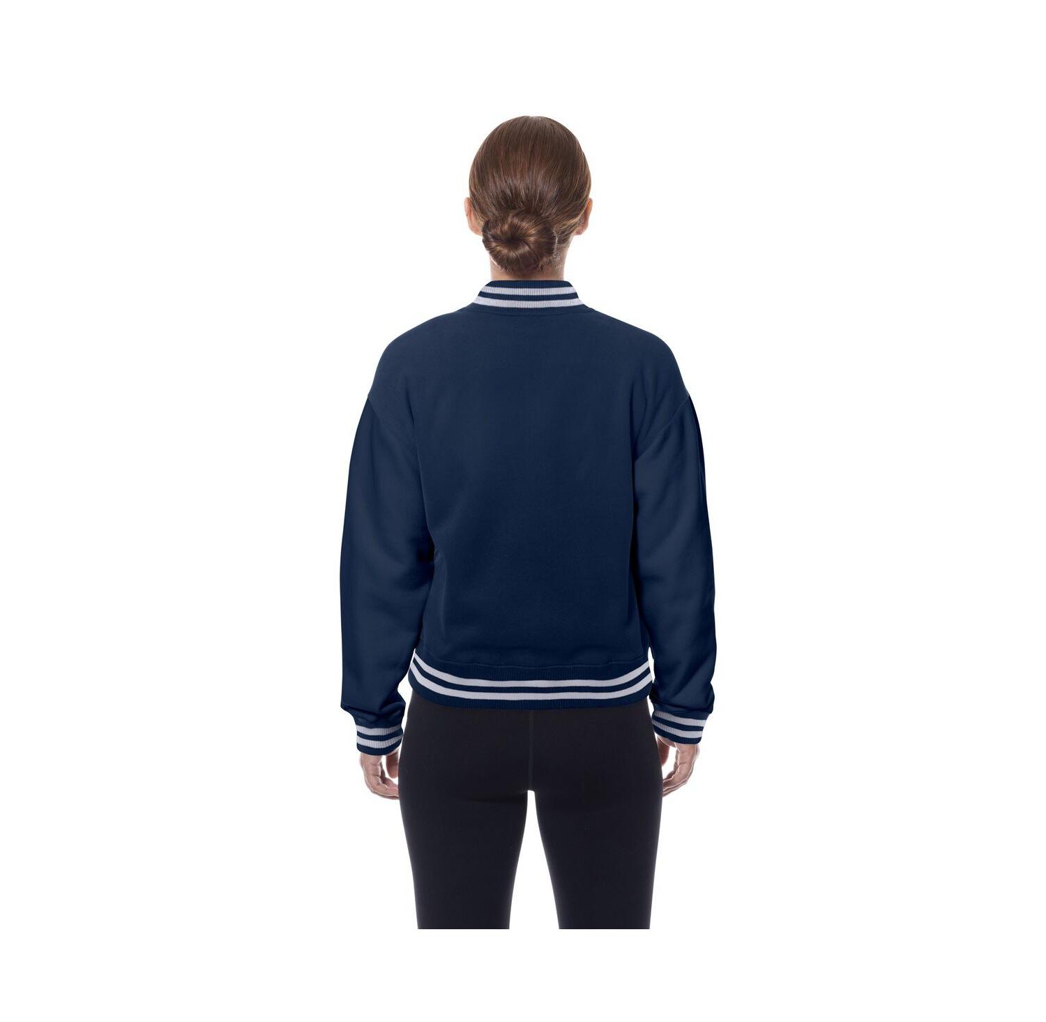 Women's Navy Dallas Cowboys Throwback Fleece Full-Snap Jacket