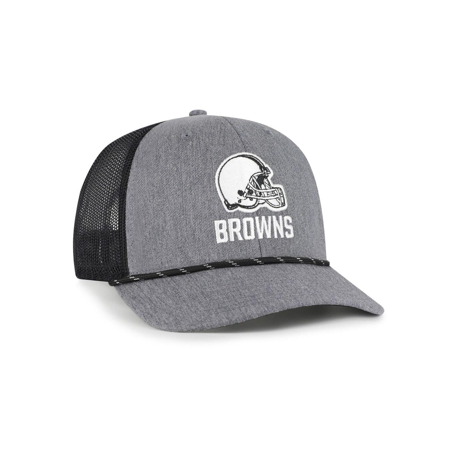 Men's Heather Charcoal Cleveland Browns Carbon Rope Trucker Adjustable Hat