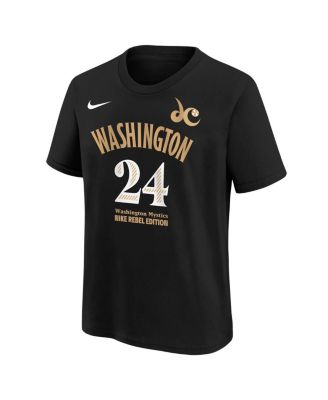 Big Boys and Girls Aaliyah Edwards Black Washington Mystics Draft Rebel Edition Name Number T-Shirt