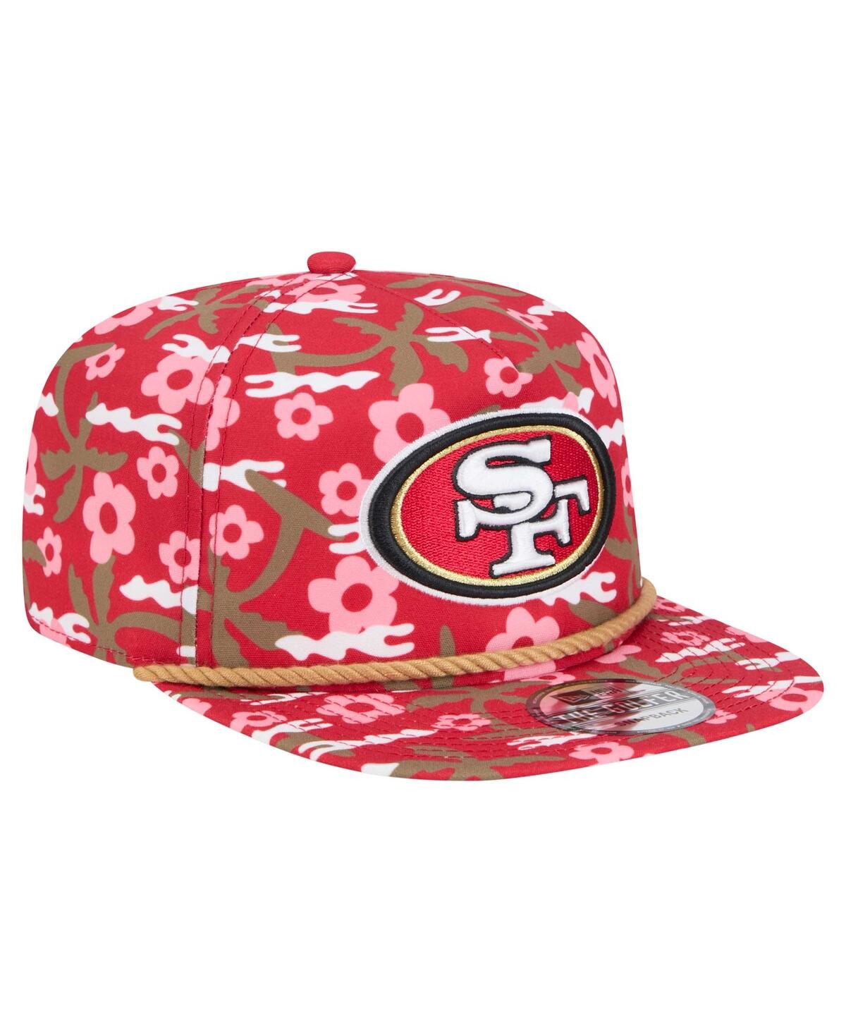 New Era Men's Scarlet San Francisco 49ers Wakey Wakey Golfer Snapback Hat In Red