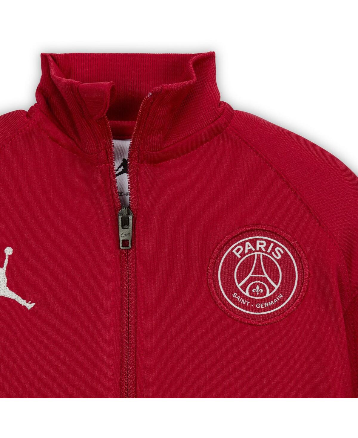 Jordan Baby Boys And Girls 2-piece Red Paris Saint-germain 2024/25 Fourth Strike Full-zip Track Jacket And  In Red