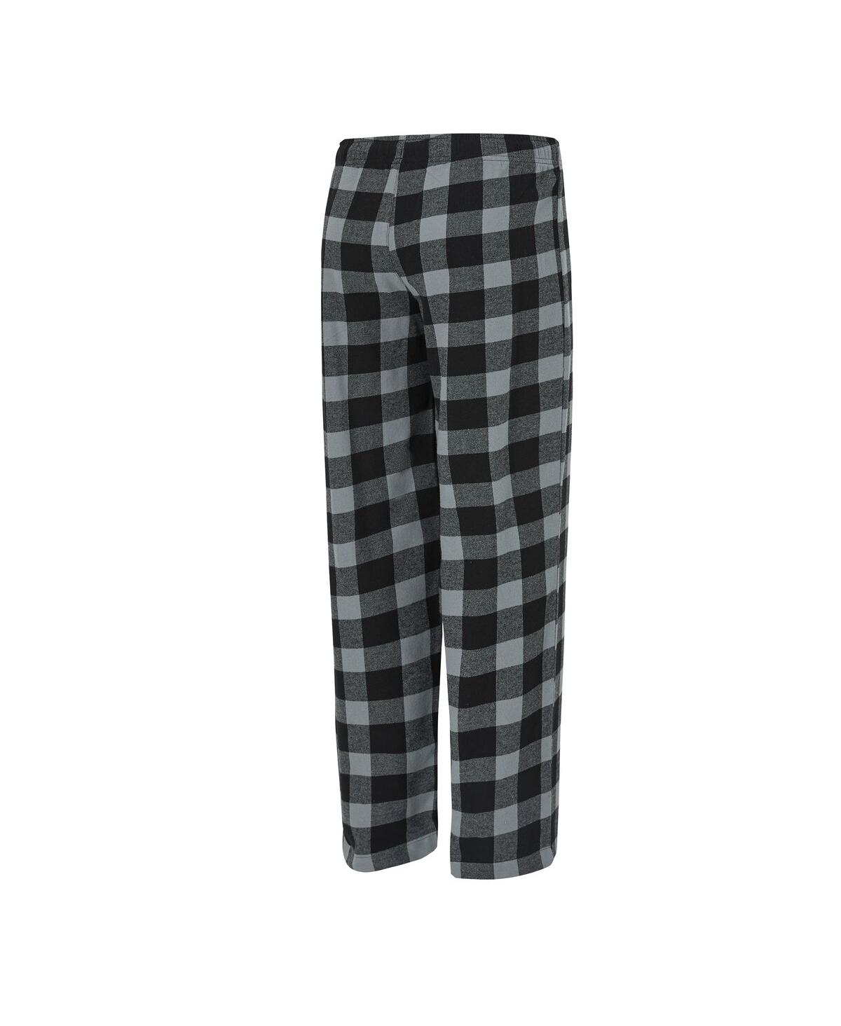 Concepts Sport Women'sâ Black, Gray Las Vegas Raiders Avondale T-shirt Pants Flannel Pj Set In Multi