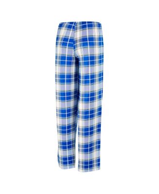 Women's Royal Los Angeles Rams Ashford Plaid Knit Pants