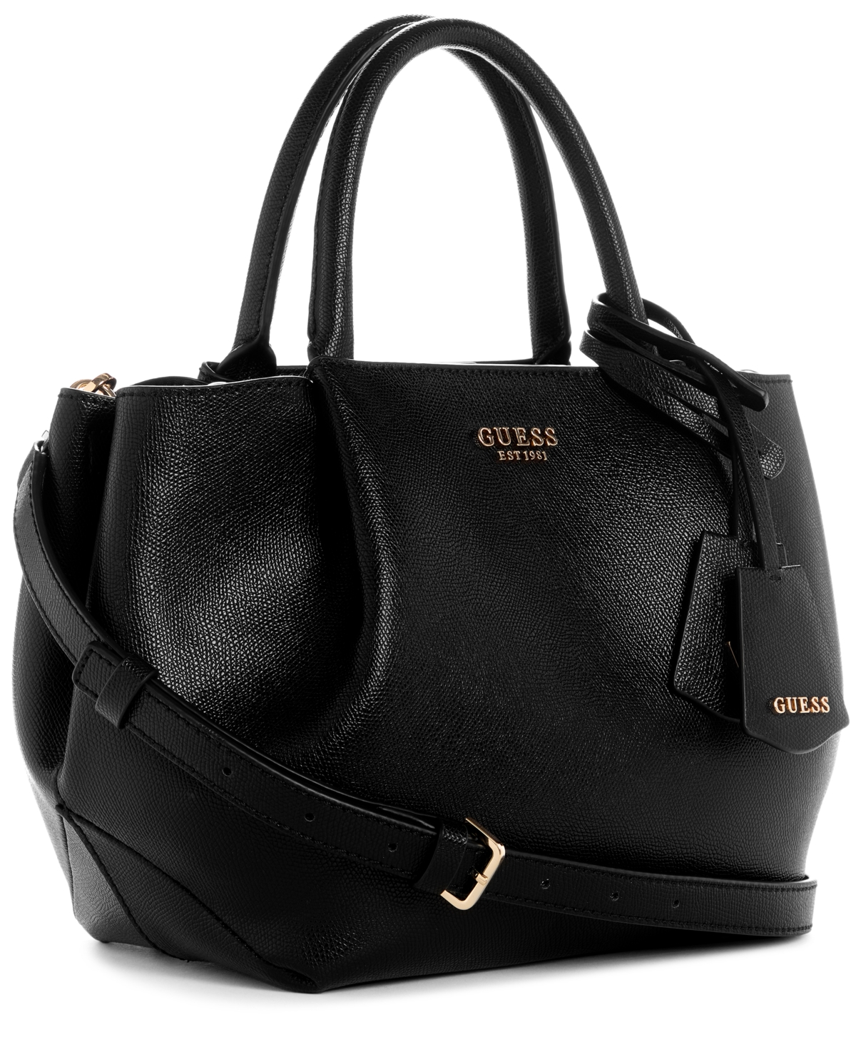 Guess Amorette Girlfriend Satchel Bag In Black