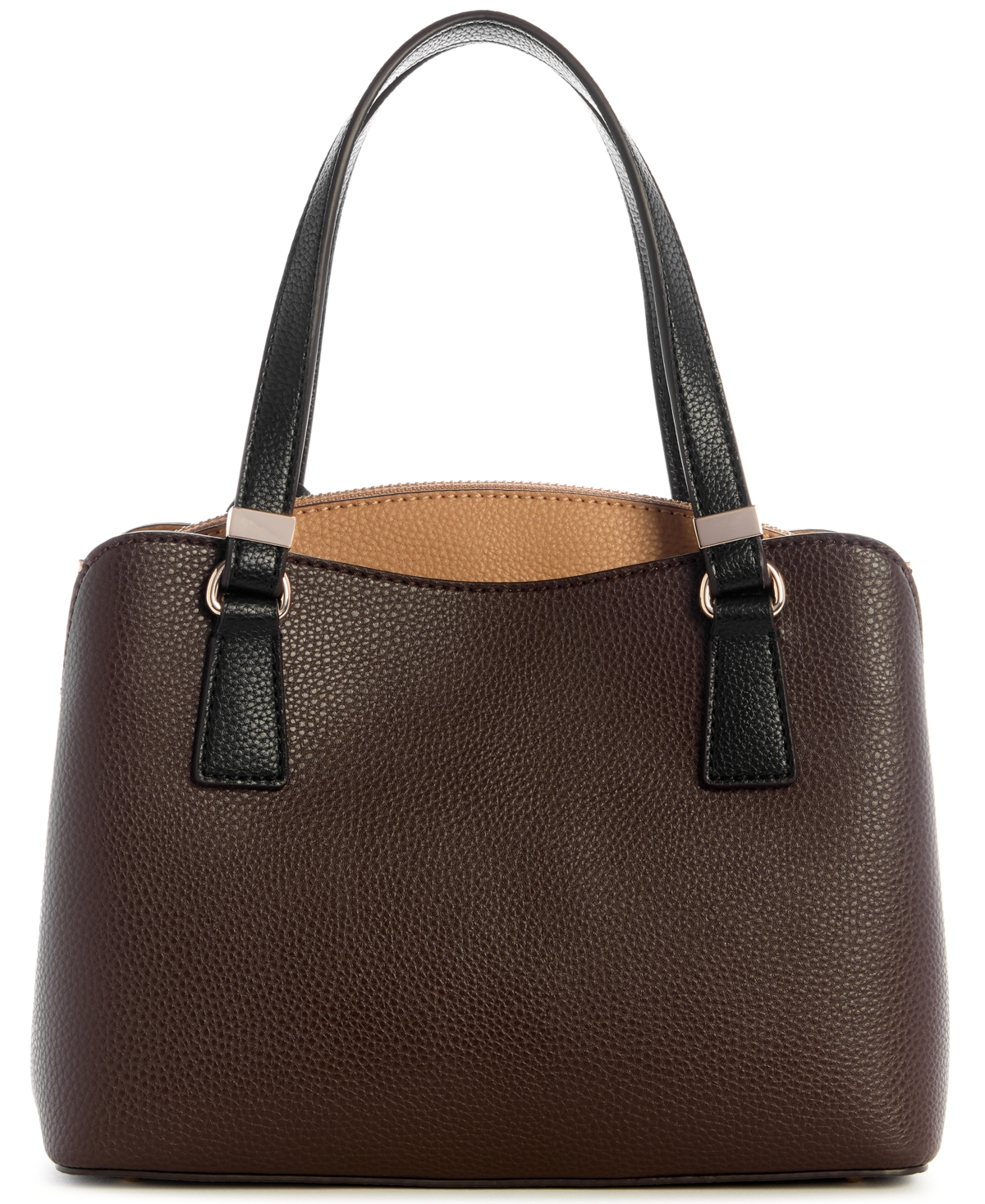Guess Lyndi Small Girlfriend Satchel Bag In Brown