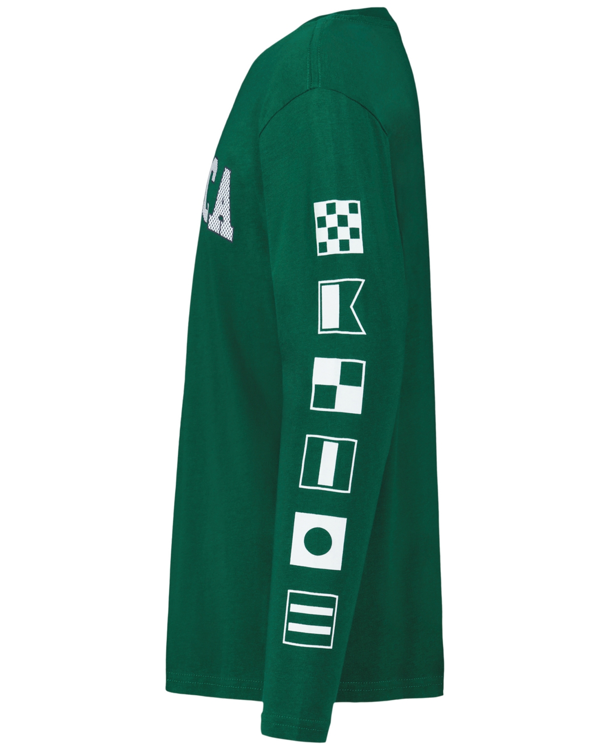 Nautica Boys 8-20 Graphic Print Long Sleeve T-shirt In Green