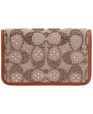 COACH - Essential Crystal Signature Jacquard Slim Card Case