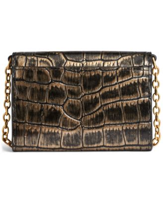 Women's Malverne Metallic Croco String Wallet