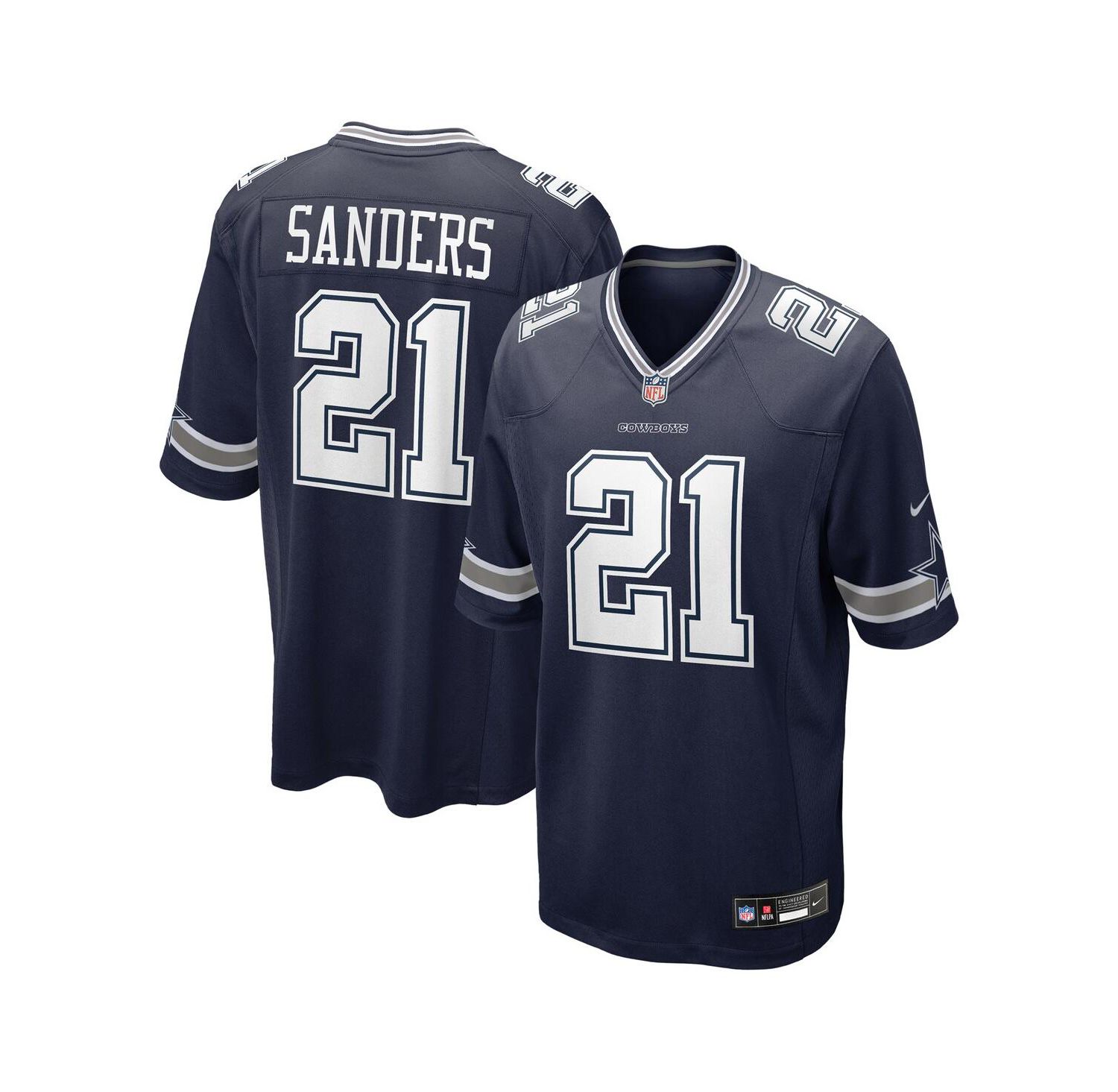 Men's Deion Sanders Navy Dallas Cowboys Team Retired Player Game Jersey