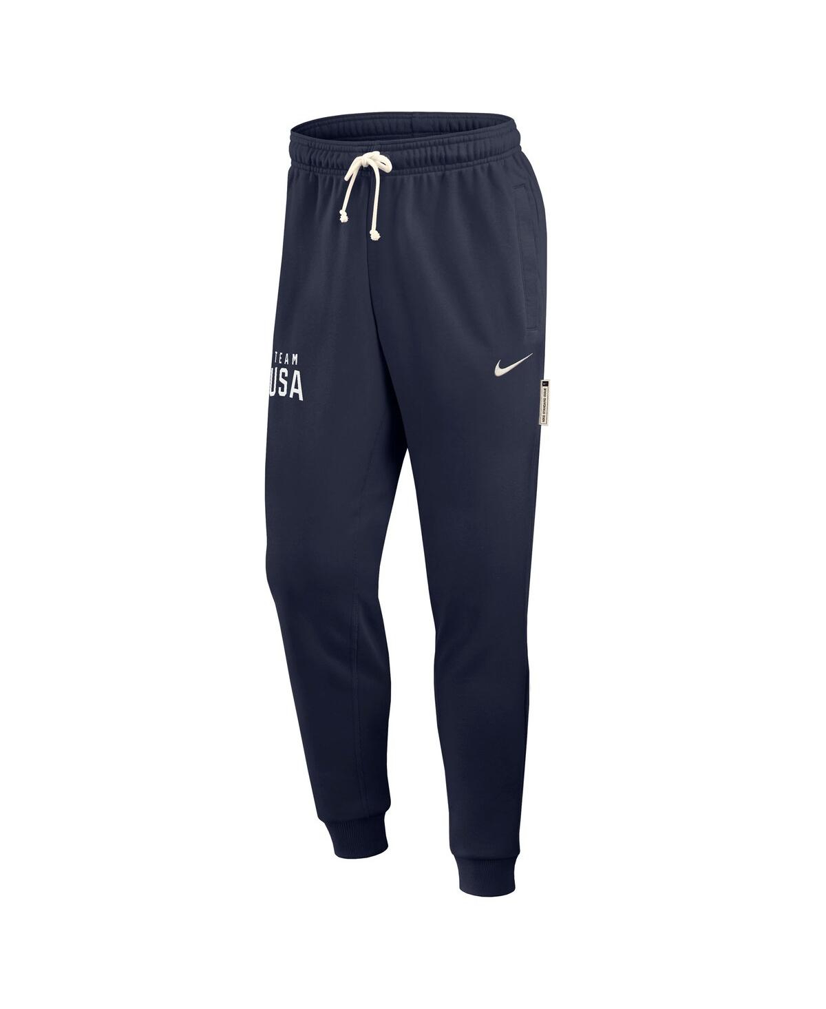 Nike Men's Navy Team Usa Standard Issue Dri-fitâ Taper Sweatpants In Black