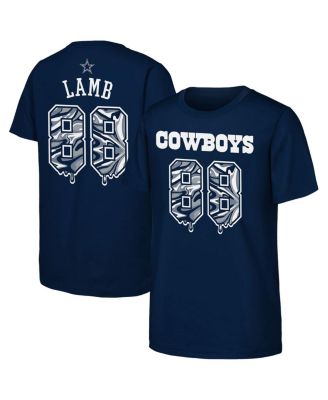 Outerstuff - Big Boys and Girls CeeDee Lamb Navy Dallas Cowboys Mainliner Drip Player Name Number T-shirt