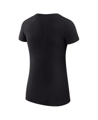 Women's Black Baltimore Orioles Super-Slim Fit Lightweight Heart Graphic T-Shirt