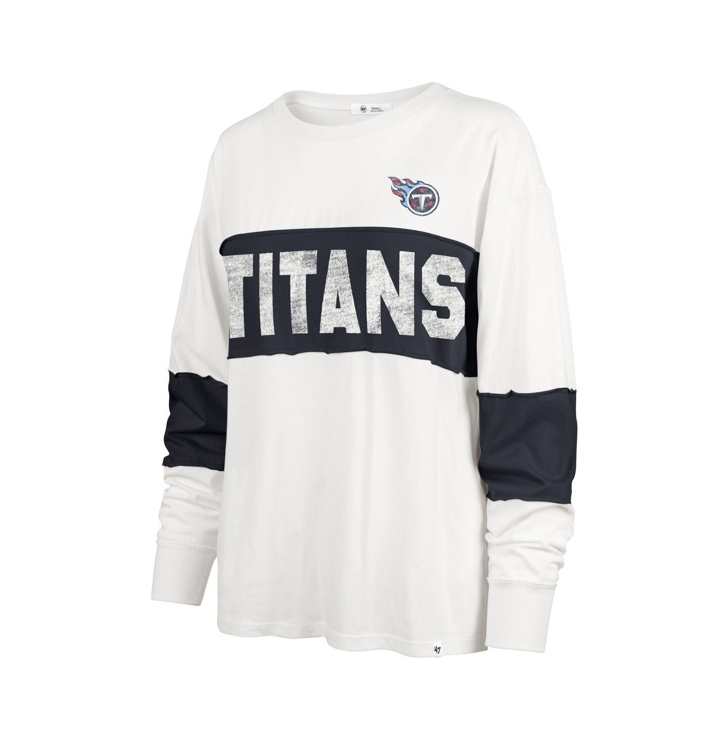 Женская футболка '47 Brand Cream Tennessee Titans Clubhouse Pride Taylor Long Sleeve — фото 2