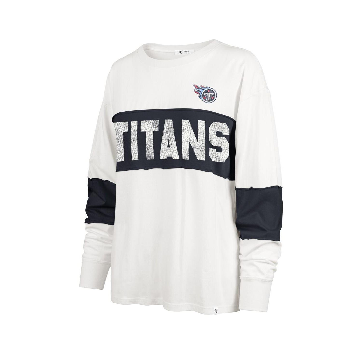 Women's Cream Tennessee Titans Clubhouse Pride Taylor Long Sleeve T-Shirt