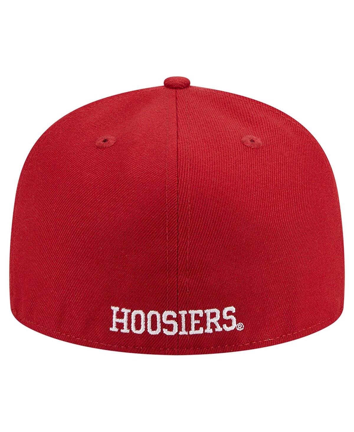 New Era Men's Crimson Indiana Hoosiers 59fifty Fitted Hat In Red