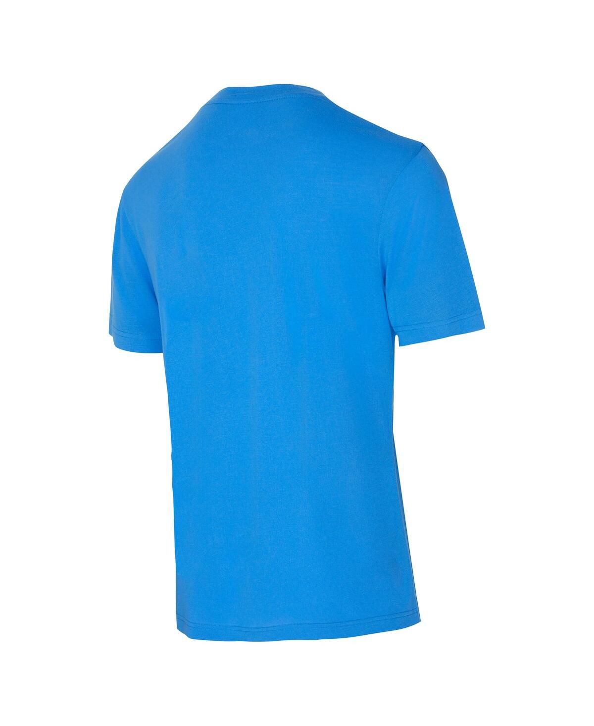 Concepts Sport Men's 2-piece Blue/silver Detroit Lions Avondale T-shirt And Flannel Pants Set In Blue