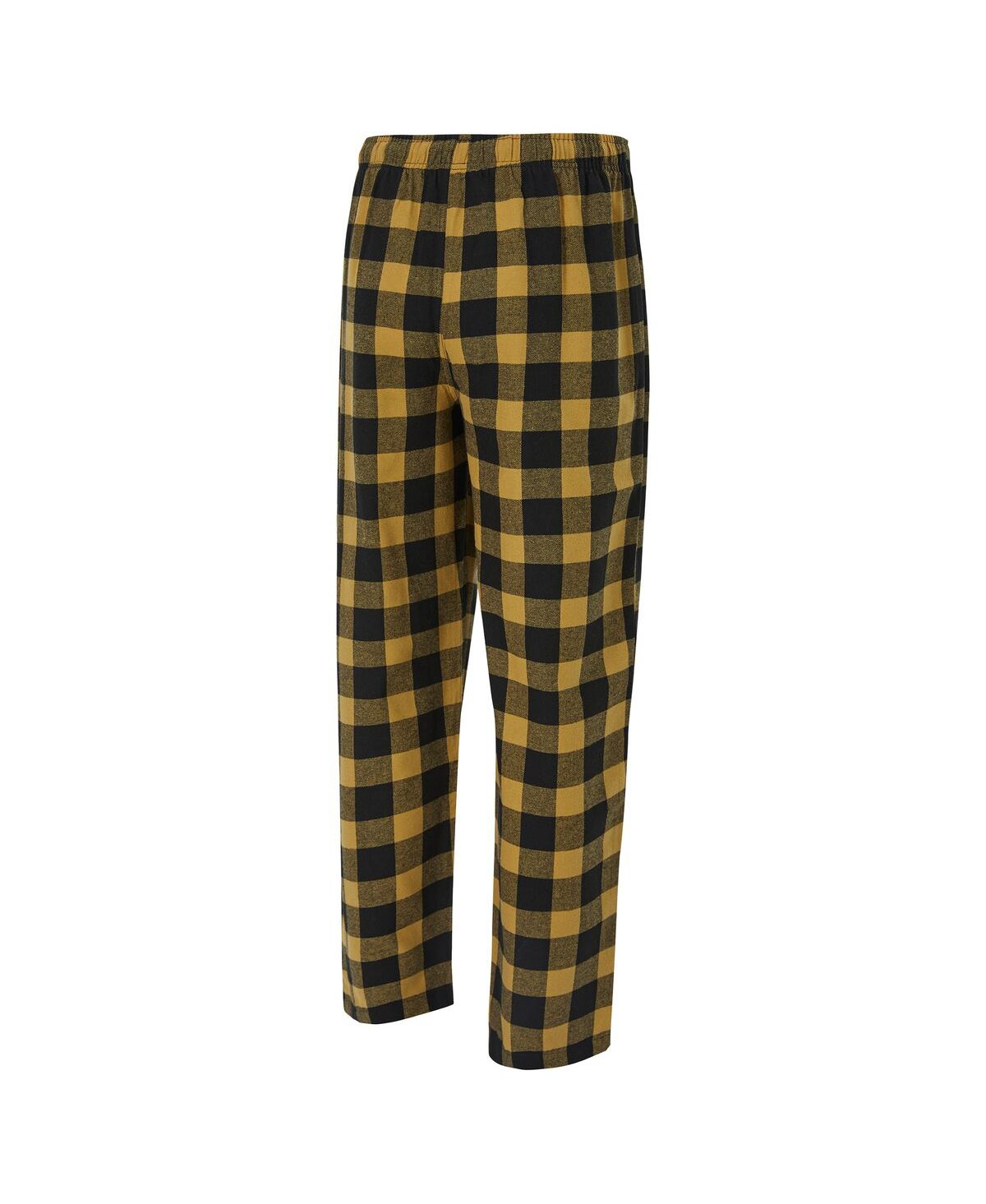 Concepts Sport Men's 2-piece Black/gold New Orleans Saints Avondale T-shirt And Flannel Pants Set In Multi