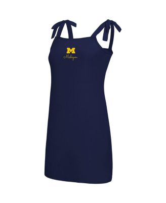 Women's Navy Michigan Wolverines Tie-Shoulder Nightdress