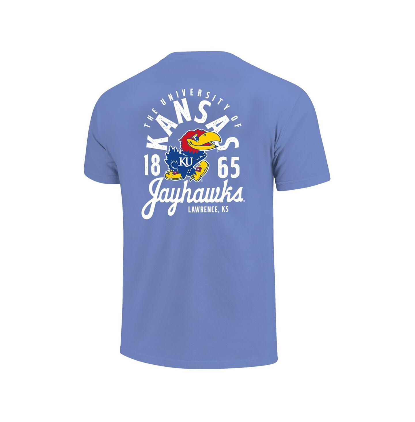 Детская футболка Image One Royal Kansas Jayhawks Comfort Colors Mascot Overlay — фото 3