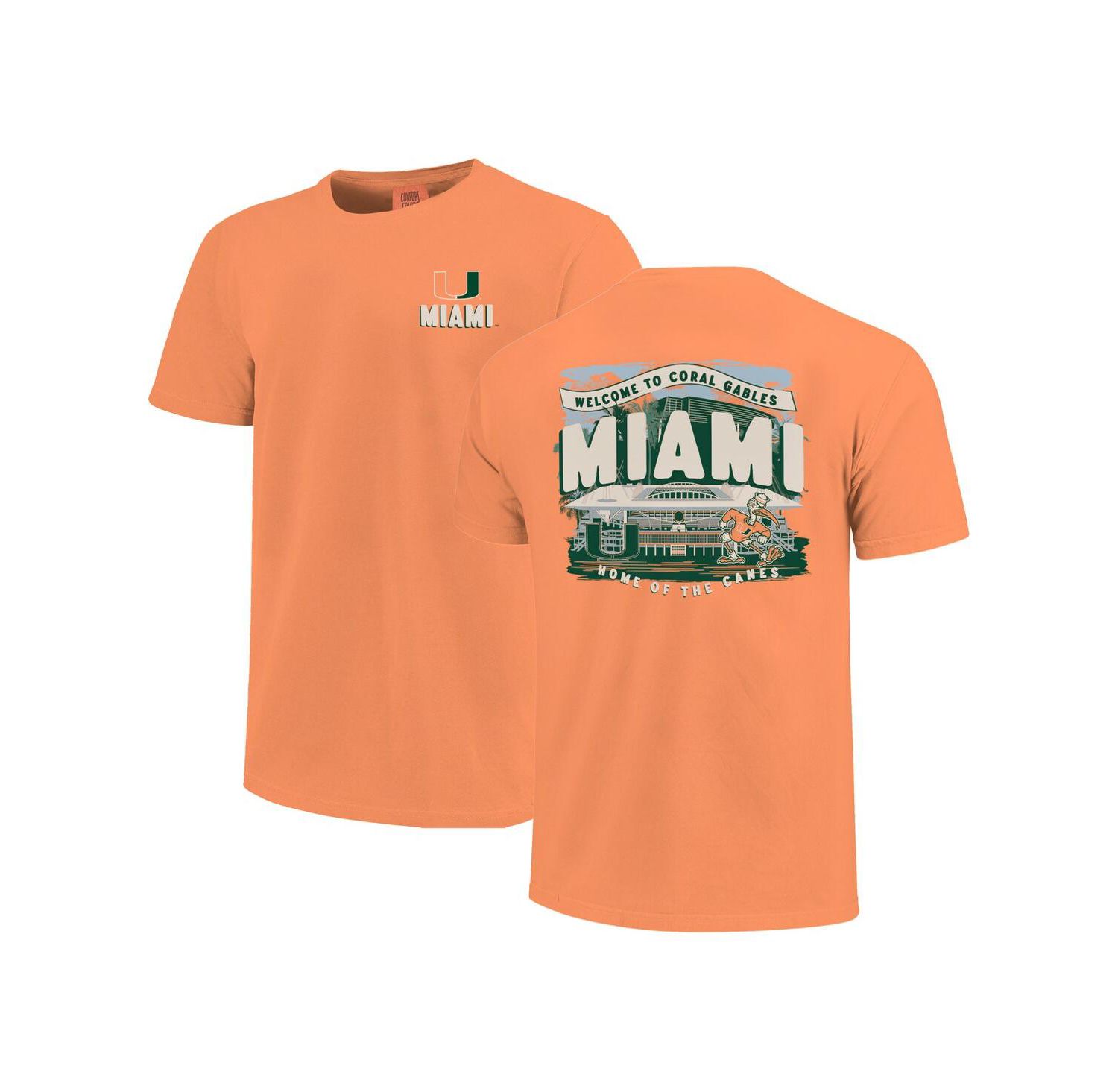Big Boys and Girls Orange Miami Hurricanes Local Campus Scene T-Shirt