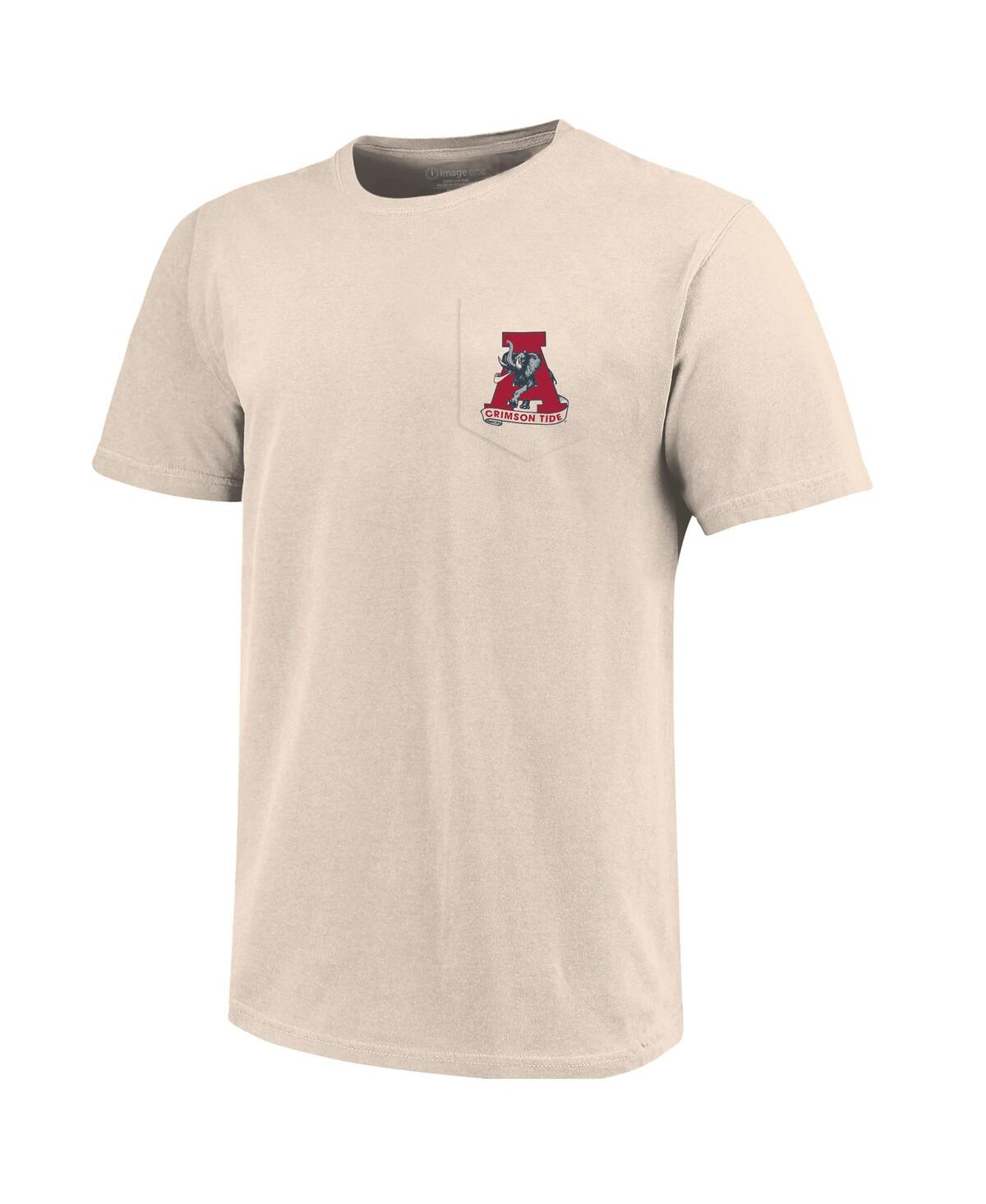 Image One Men's Natural Alabama Crimson Tide Big Tall Vault Vintage Logo Core T-shirt In Brown