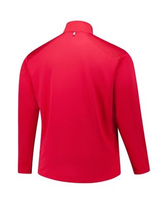 Men's Red Georgia Bulldogs Big Tall Defender Quarter-Zip Sweatshirt