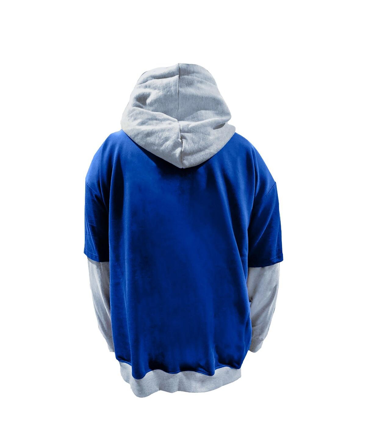 Profile Men's Royal/heather Gray Buffalo Bills Big Tall Twofer Pullover Hoodie In Blue