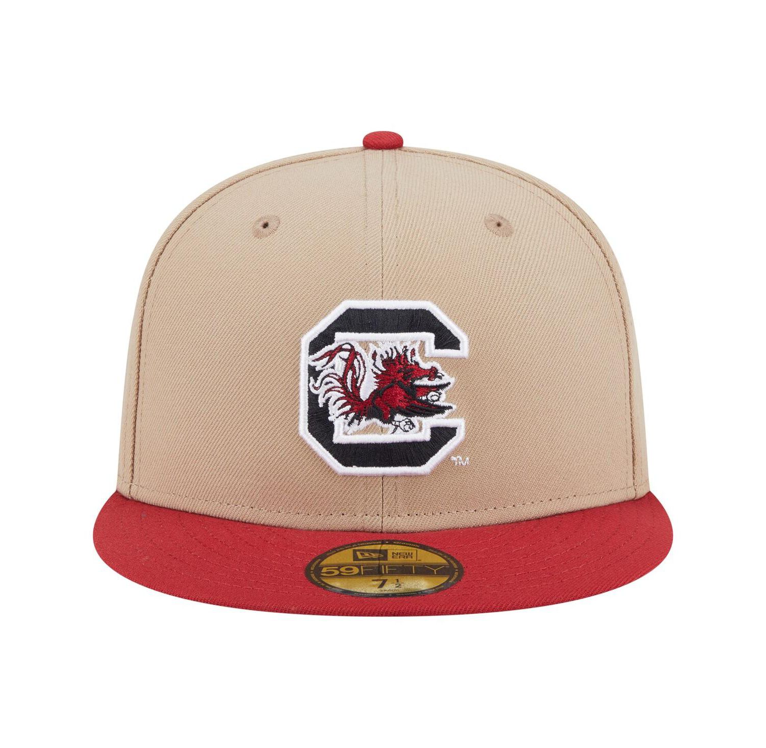 Men's Khaki South Carolina Gamecocks Two-Tone 59FIFTY Fitted Hat