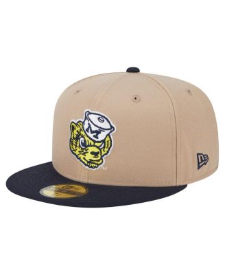 New Era - Men's Khaki Michigan Wolverines Throwback Two-Tone 59FIFTY Fitted Hat