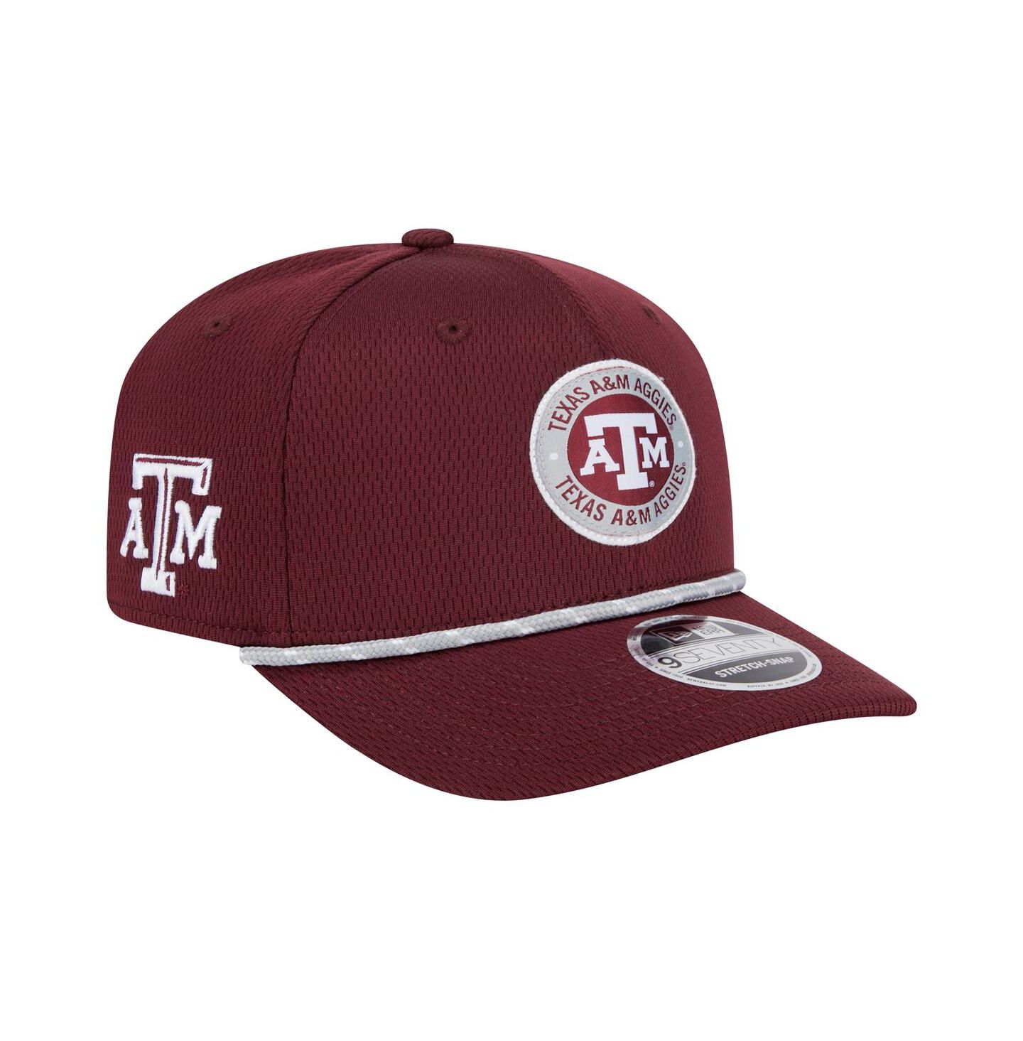 Мужской головной убор New Era Maroon Texas A&M Aggies Coolera 9SEVENTY Rope Stretch-Snap Hat — фото 1
