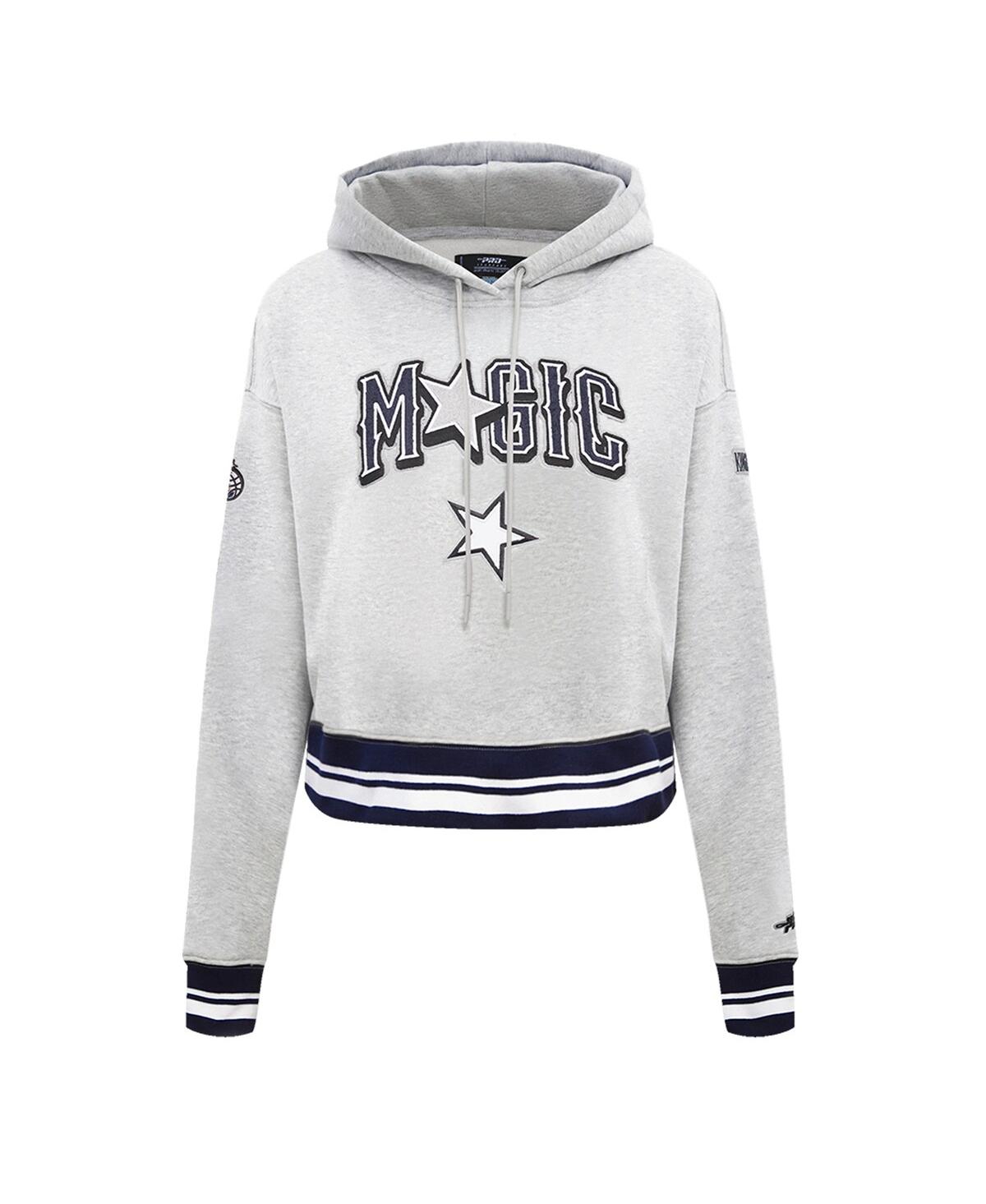Pro Standard Women's Gray Orlando Magic 2024/25 City Edition Cropped Pullover Hoodie In Gray