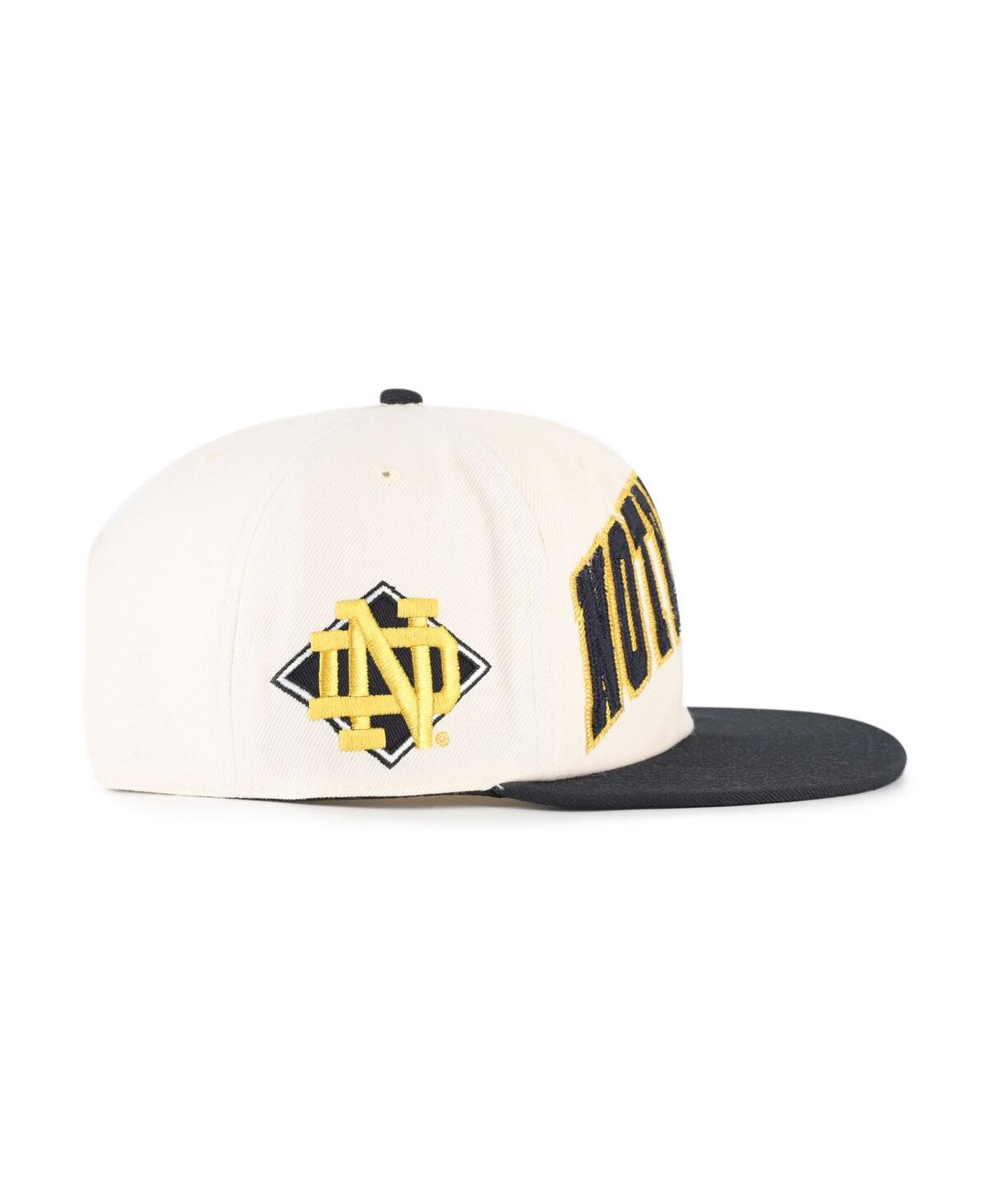 47 Brand Men's And Women's Natural Notre Dame Fighting Irish Crossover Off Hand Captain Adjustable Hat In White