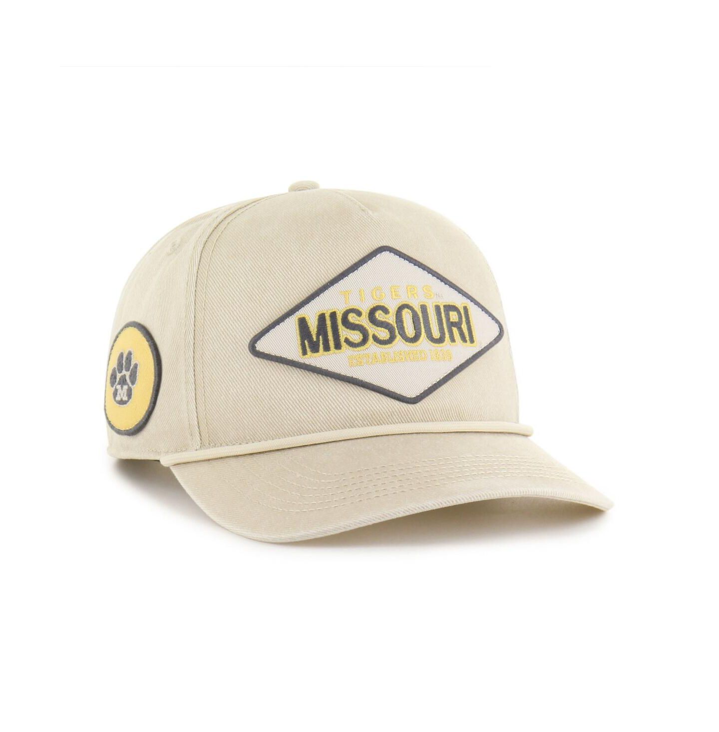 Кепка '47 Brand Cream Missouri Tigers Outdoorsmen Cairn Hitch Adjustable Hat — фото 1