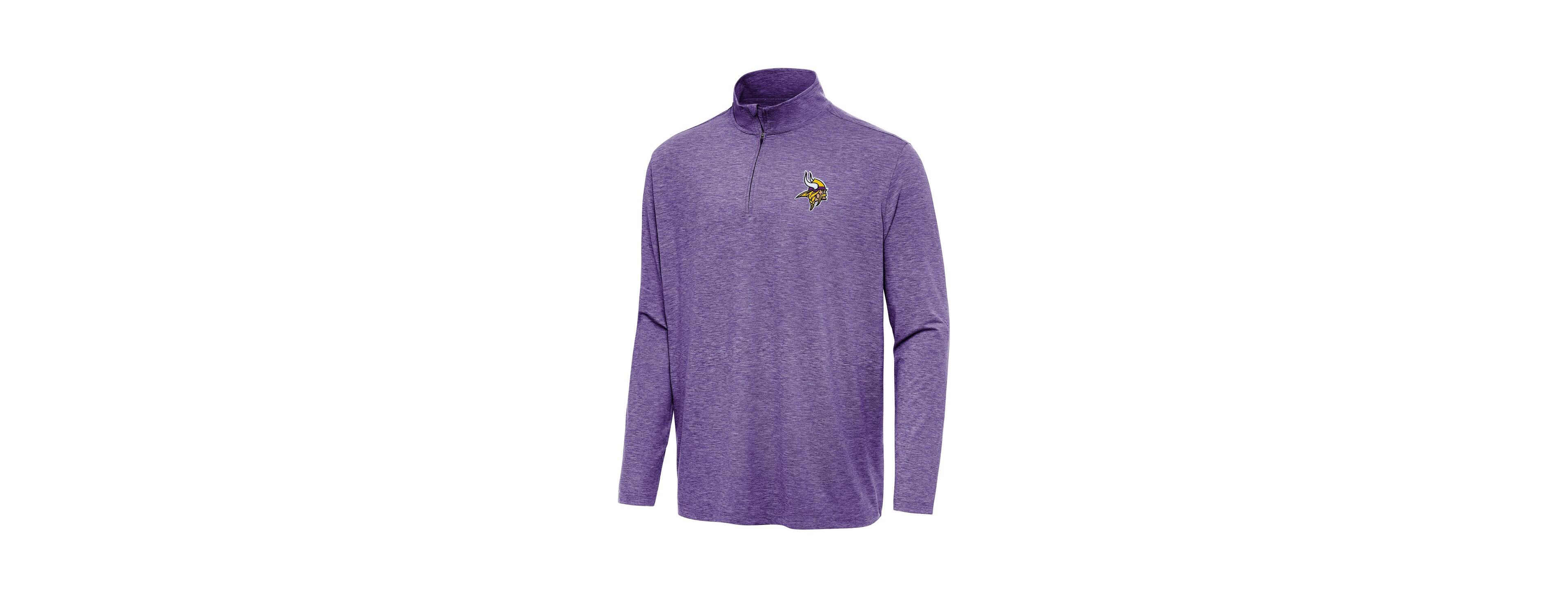 Antigua Men's Heather Purple Minnesota Vikings Hunk Quarter-Zip Jacket