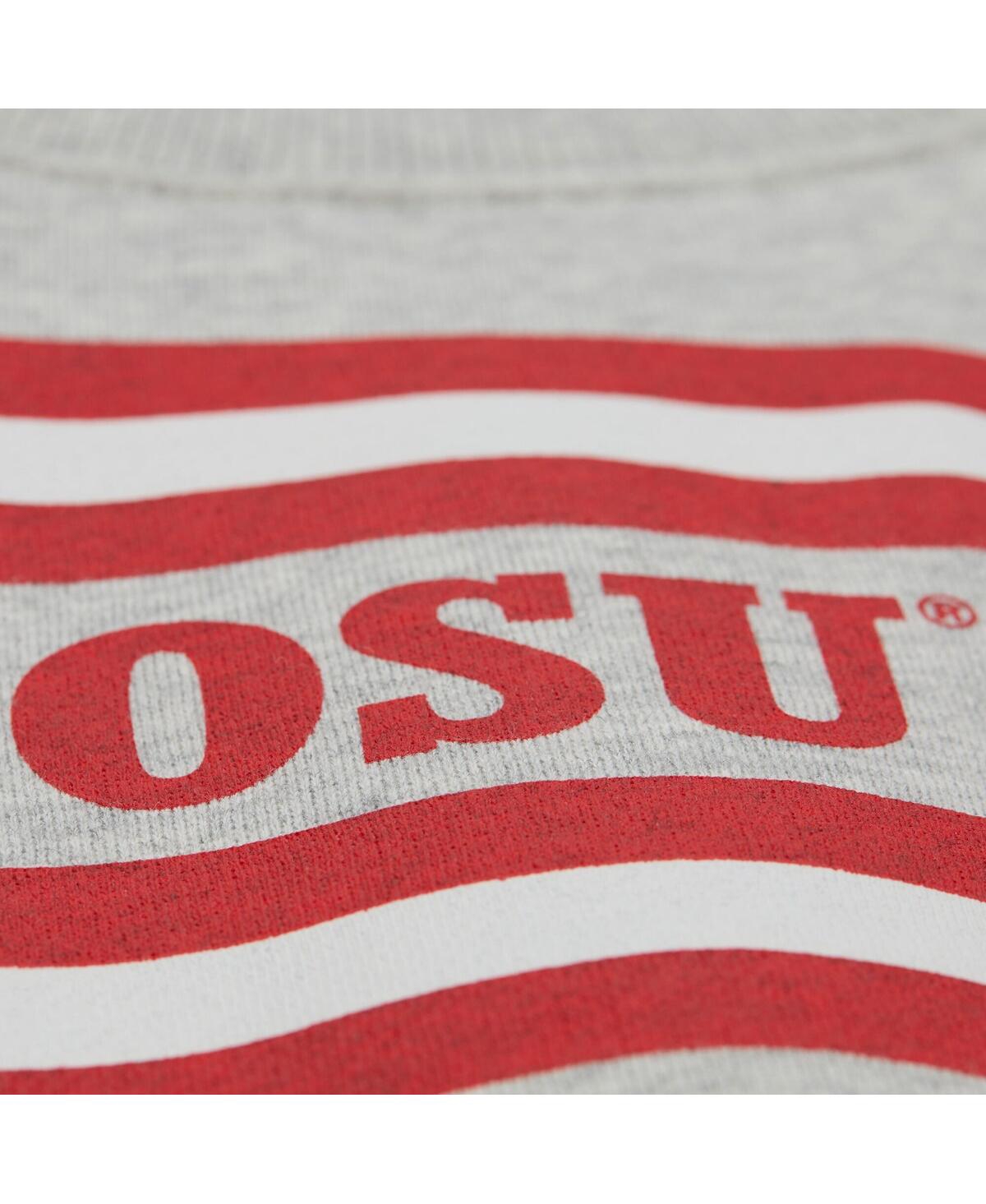 Mitchell & Ness Men's Gray Ohio State Buckeyes All Over Print Sweatshirt In Gray