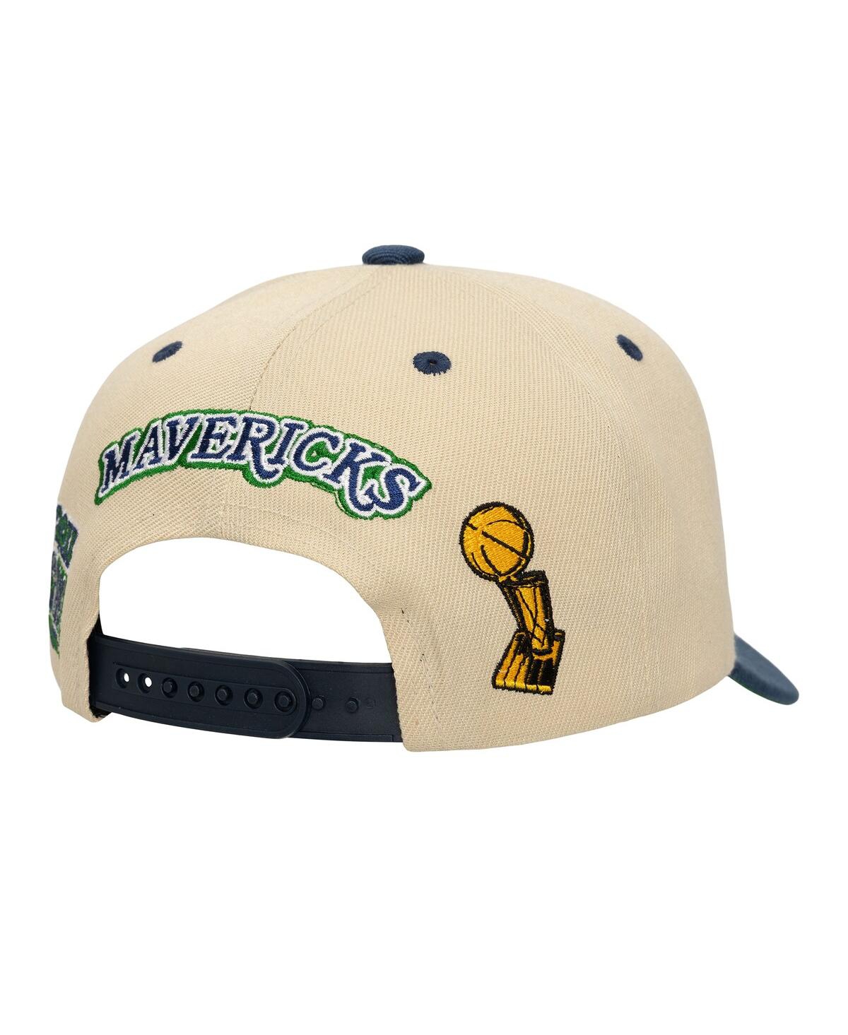 Mitchell & Ness Men's Cream/navy Dallas Mavericks Nba Champions Soul Legacy Defined Pro Crown Snapback Hat In Neutral