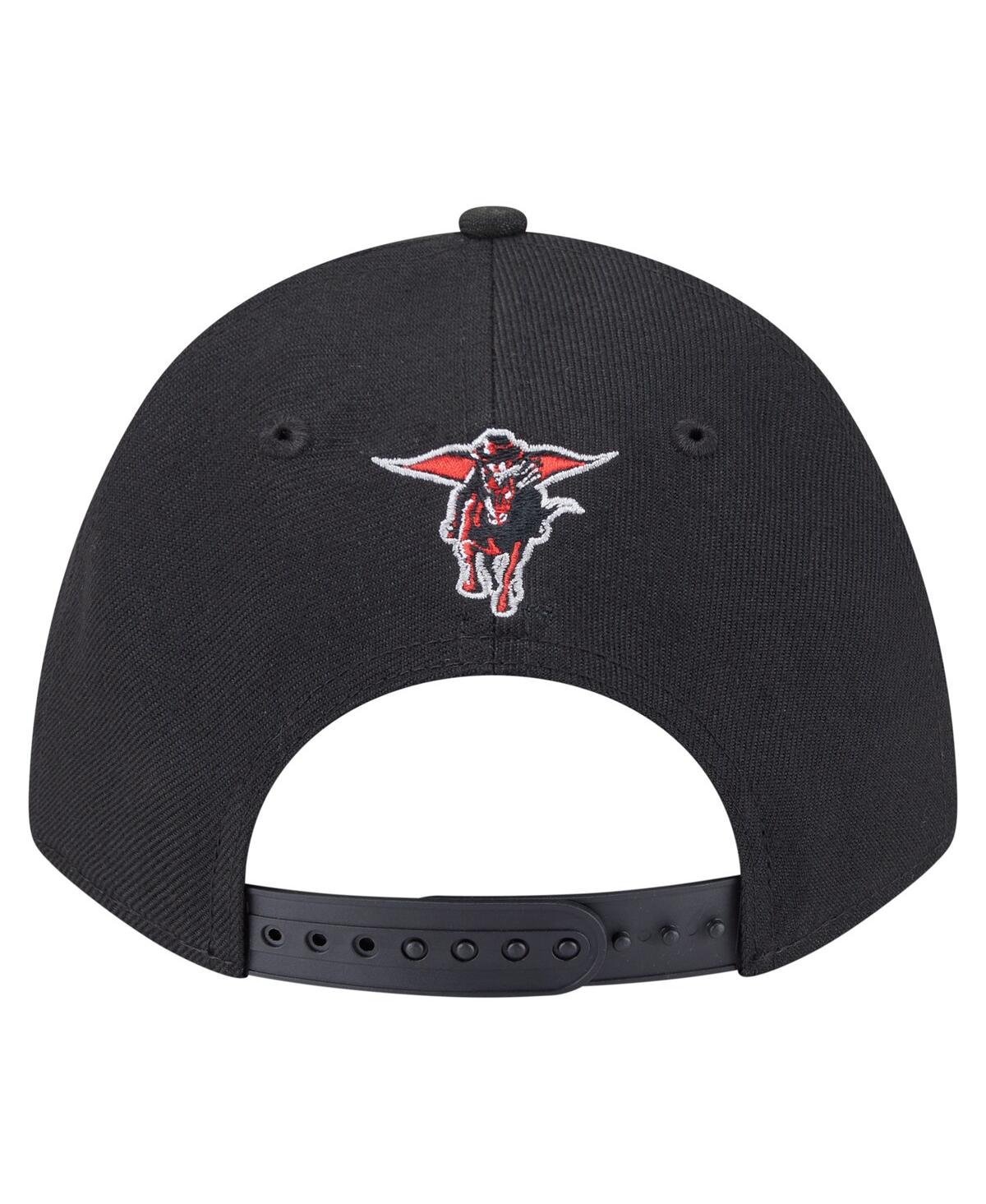New Era Men's Black Texas Tech Red Raiders Team Collective 9forty M-crown Adjustable Hat In Black