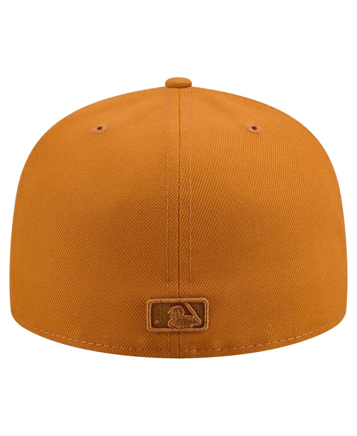 New Era Men's Orange Texas Rangers Color Pack A-frame 59fifty Fitted Hat In Gold
